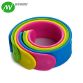 Personalized Silicone Slap Band Wide Slap Bracelet Slap & Snap Bracelets Bracelets, Bangles Silicone+steel Plate OEM 500pcs